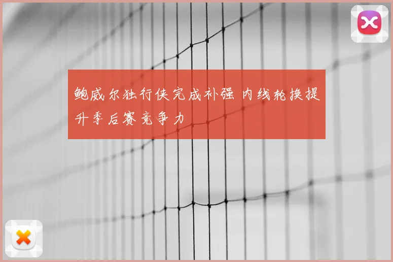 鲍威尔独行侠完成补强 内线轮换提升季后赛竞争力